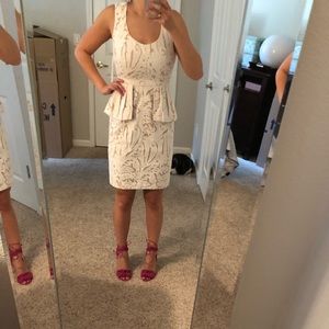 BCBG white/nude dress